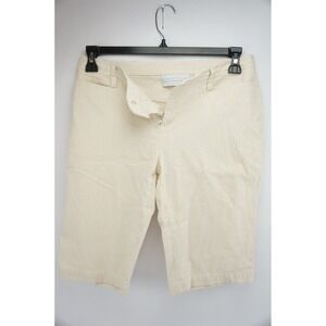 GC First Issue Women's Liz Claiborne‎ Yellow Striped Shorts Petite 6